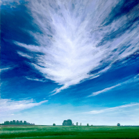 Картина большого размера для холла «Перо небесное» купить у художника из наличия готовых работ 