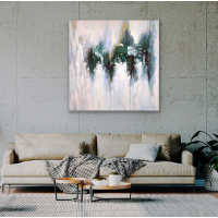 Картина абстракция "Холка зеленого Дракона" в интерьере, купить или заказать у художника